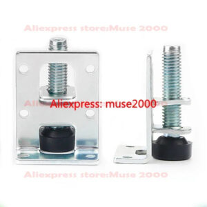 Side steel bracket mount install heavy duty M10 screw on feet Wardrobe Adjustable foot screws uneven ground furniture Levelling