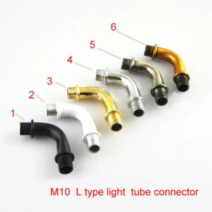 L-Type M10 Elbow Steel Tube Connector, Ceiling Light Cable Holder, Hole Dia Outlet Fastener Nut, Hanger Hooker