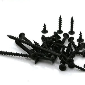 Harden black M4 tapping screw,for wood works flat head,coarse thread,philip drive black, zinc plated furniture screw