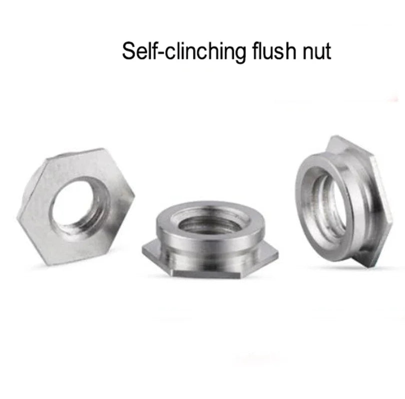F-M2 M2.5 M3 M4 M5 M6 Self clinching flush nut Rivet nut 303 stainless steel PEM Pressure riveting hole thin board