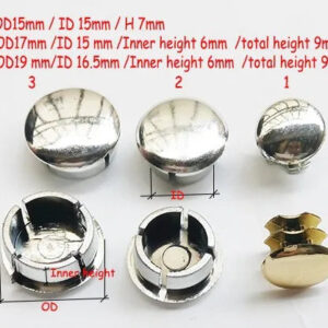 15 17.6 19mm tube plug silver Cr planted chroming minute surface head insert end cap pile pole cover 3/4 11/16inch