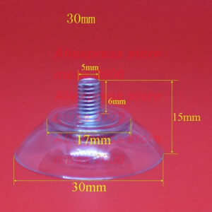 Clear PVC M5 screw on sucker suction cup 30 40 50 60 mm dia baby child tableware fixing stick baby bowl sucker Anti-slip fixing