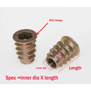 Pre-Embedded M4-M10 Anti-Slip Thread Steel Furniture Insert Nuts Fastener for Wood Plate Chair Bed Connector