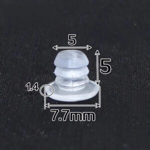5mm hole plug damper, door drawer locker cabinet door Anti touch pad noise proof Silencer closing door protector transparent