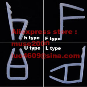 h Type silicone rubber glass seal strip 6 8 10 12 mm glass window screen seal Door View Room Outdoor balcony glass house waterpr
