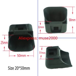 clsaaroom desk feet pad cover 23*45 25*50 30*60 mm elliptical tube feet adjustable pad PP plastic chair table feet leg leveling