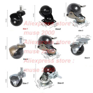 1.5 inch  furniture ball caster office screw on roller feet pad Ball 50mm quick fitting  damper feet pad floor shock noise proof