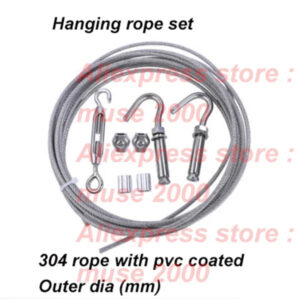 2 4 6 8 10 12 meters 304 steel rope twist wire Outer dia4mm Outdoor hooker clothesline across wall anchor plug hardware hanging