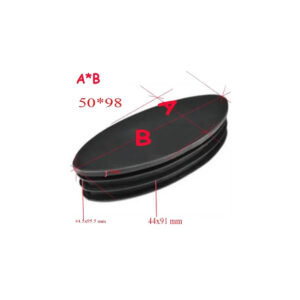 50x100 mm Olive shaped Blanking inserting ending tube end eye shaped tube insert ends,table desk chair foot pads furniture part