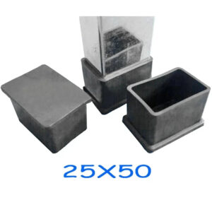 25*50mm table feet cover Cap,Wood feet leg furniture square tube feet pad pipe ending 1X2 inch plastic protector moisture proof