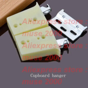 Versatile Cupboard Hanger Hook, DIY Cabinet Connector, Wall Hanging Plate, ABS and Steel Bracket, Furniture Accessory