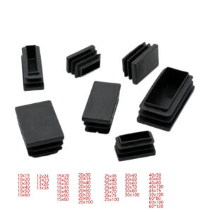 tube insert Plug, 25 30 40 50 60 *L mm oblong rectangle plastic  feet cap cover blanking tube  pad chair table leg