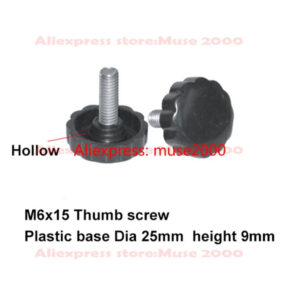 Thumb screw M6X15 ABS Plastic 25mm dia handle adjustable bolt fastener office chair Hand tighten bakelite handle thumb screw