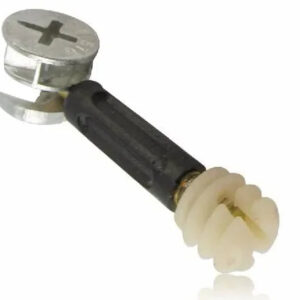 3-in-1 Furniture Fastener Set: Eccentric Wheel, Screw, Plastic Expanding Nut for Desk Table Panel Plate Board