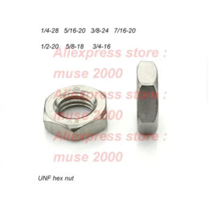 304 Hex nut UNF 1/2-20 5/8-18 3/4-16 fastener stainless steel thinner type american fine thread arerican pitch thread