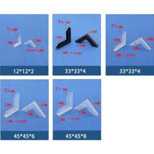 2 4 mm thickness L type glass corner orthogonal protector, plastic cover for stone plate wood door metal board photo frame