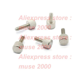 ss 303 M3*6 8 10 12 14 16 20mm knurled screw straight knurled flat Large head Thumb Screw Plain Finish Handle Toolless Computer
