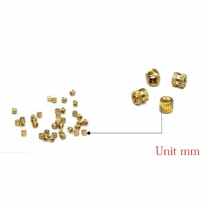 M1.6*2 Height Brass injection nut plastic pre embeded phone micro nut fastener,Circular Knurled,electronic repair m1 m1.2 m1.4