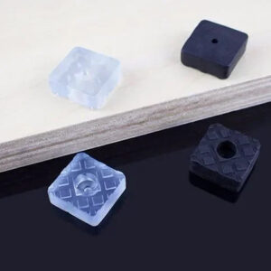 square Chair leg pad 22x22mm Height 9mm thickened leg feet pad end floor protect scratch home furniture damper Clear transparent