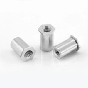 SOS-M5 rivet nut stainless steel hole dia 7.2mm Self-Clinching pass end pressured nut thin board plate fastener column