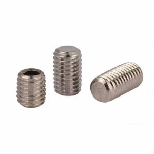 M6 set screw fastener grub screw Flat end tip Inner hexagon drive stainless steel Hex socket set bolt fuul thread kimi