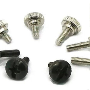 M6*10/12/14 Step head bolt straight knurled head screw,Plain Finish,computer host,handle toolless instrument adjusting screw