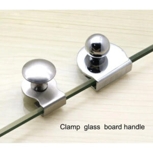 Stainless Steel Glass Handle Clamp, Board Drawer Holder, Locker, Armoire, Wardrobe, Garderobe, Clothes-Press Knob