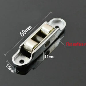 Steel roller pulley,Plastic window Sliding door pulley double round flat roller cabinet door rotatable adjustable run smoothly