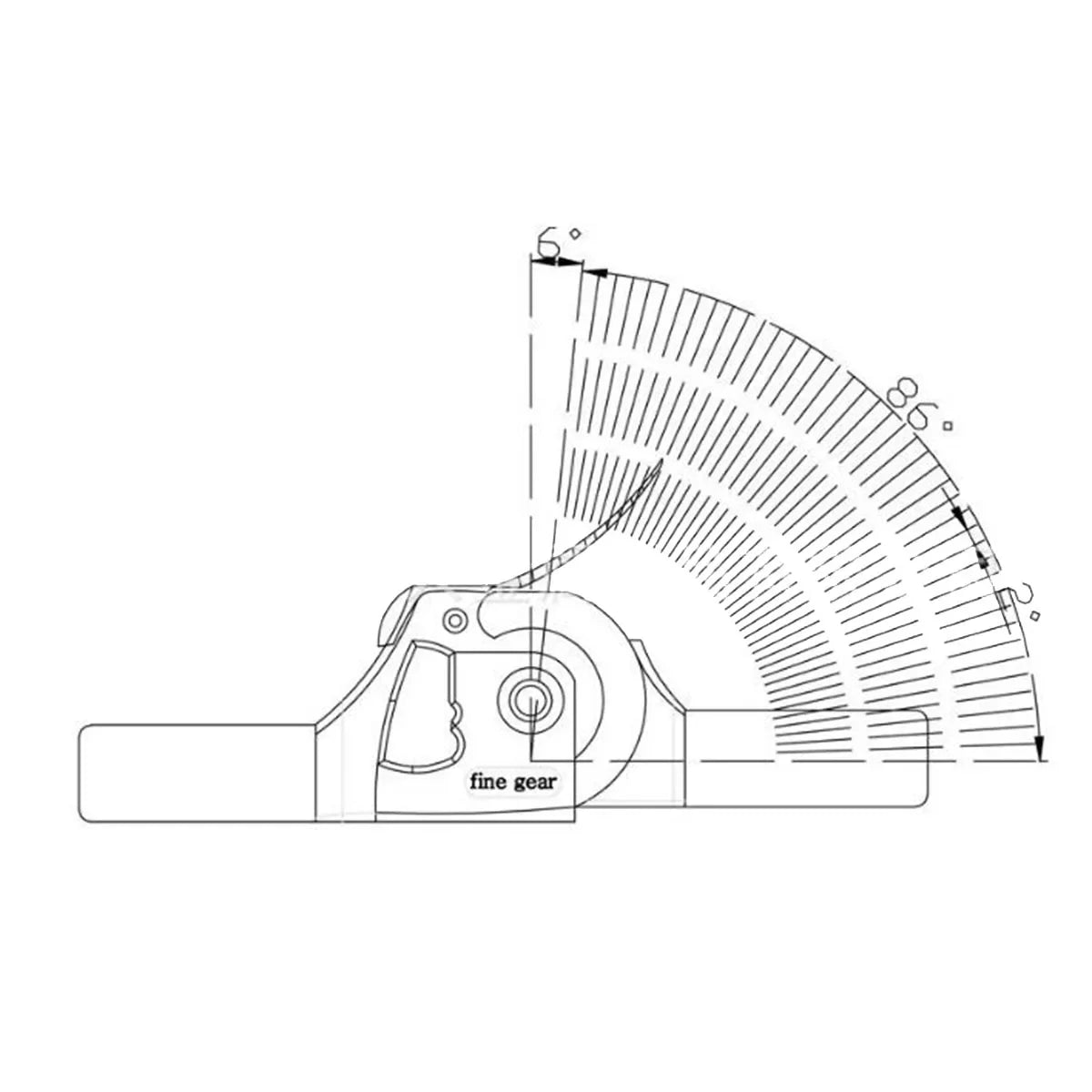 42 gears Folding Sofa hinge seat multi step japan Adjustable connector upward 180 degree Hardware Furniture Ratchet Hinges - Image 3