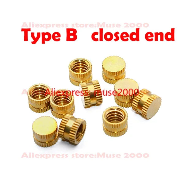 1/4-20 unc molding Brass nut plastic parts accessaries detachable injection nuts brass knurled nut pre embeded nuts copper - Image 2