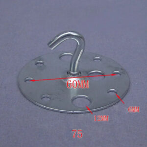 Round Ceiling light hooker hanger Open hanging ring plate Dia 75 95 115 130 mm screw fasten wall anchor plate washer