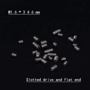 M1.6*3 4 6 mm Steel grub set screw flat end tip slotted adjusting duplexer filter combiner dual tuner