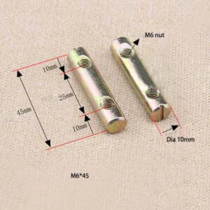 M6 M8 double 2 hole furniture nut Furniture cross bar nut children baby bed connector wood bed tool shelf hammer nut screw nut
