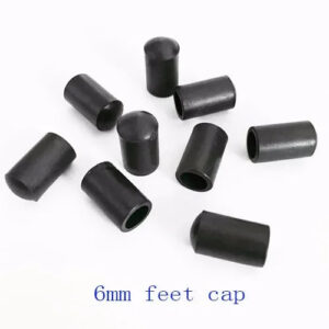 Round 6 mm tueb cap iron steel wire artist kitchen bow shelf damper feet pad cover blank tube tip end protector scratch proof