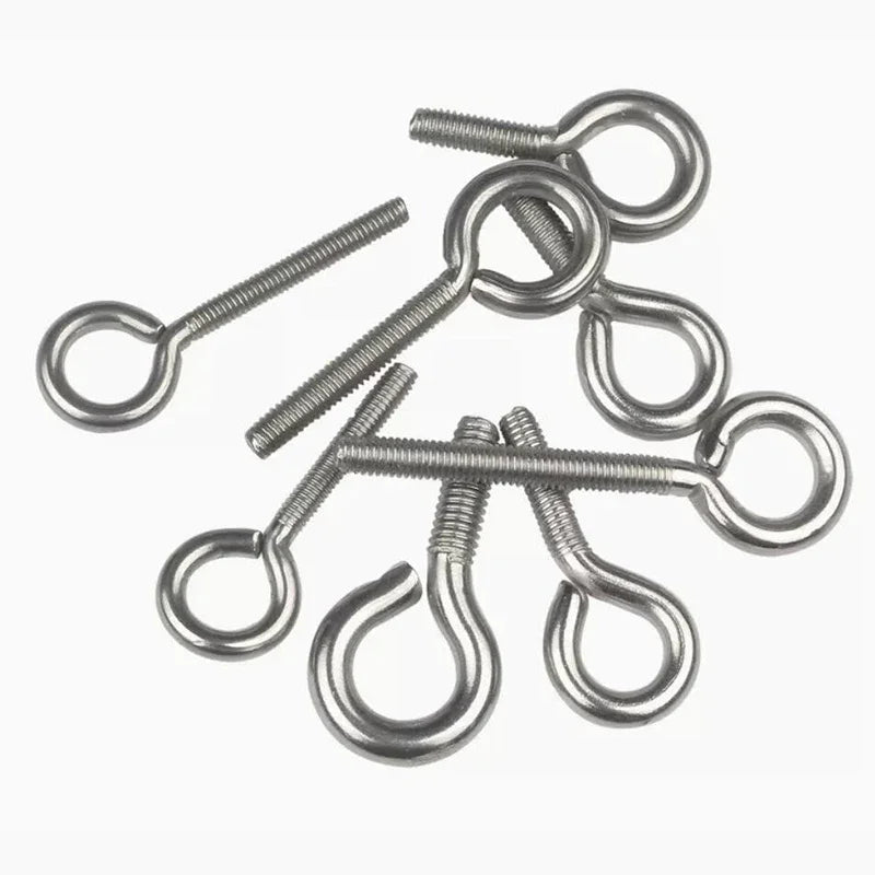 M4 M5 M6 eye bolt 304 closed ring head screw hanger hooking screw stainless steel rope hanger