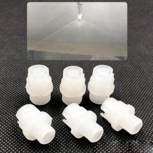 1/4 PP white flat fan spray plastic nozzle KY 65 80 95 110 degree,water mist fog jetting car auto Metal cleaning Humidifying