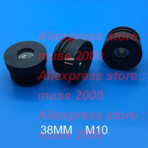 38mm round screw on feet plug m8M10nut pre embedded blank tube insert end Furniture Levelling Glide caster screw Feet Screw On