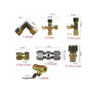 3/16 inch thread spray nozzle High pressure atomizing spray nozzle joint base humidity wetting water fog mist PE Pipe Tee joint
