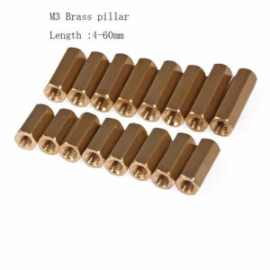 M3 brass spacing screw copper female connector non-pass Length 4-60mm  Nut M3 Hex Standoff Spacer female Female threaded Column