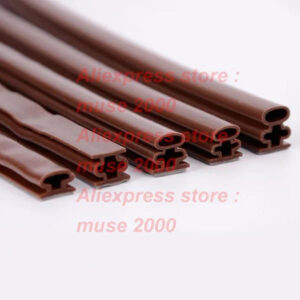 space height 6 8 10 12 15mm width 10mm hollw silicone rubber seal strip adhesive tape backed glue brown door window bathroon kit
