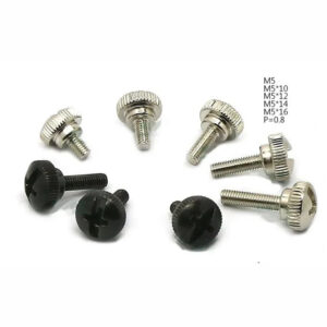 M5*10/12/14/16/20 Handle thumb screw knurled screw,straight Steel Thumb Screw,computer host hand tool adjusting screw