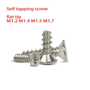 M1.2 M1.4 M1.7 steel screw self tapping flat end countersunk head electronic phone DIY Audio nickle plated