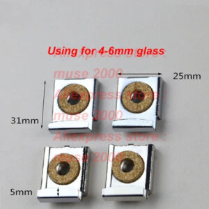 Steel Mirror bracket bathroom mirror board 4-6mm thickness clamp clip square chrome glass Advertising  steel plate supporter