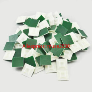 20x20 25x25 30x30 40x40mm Cable tie base holder nylon cable tie hooker Green Adhesive PCB board spacer computer electronic