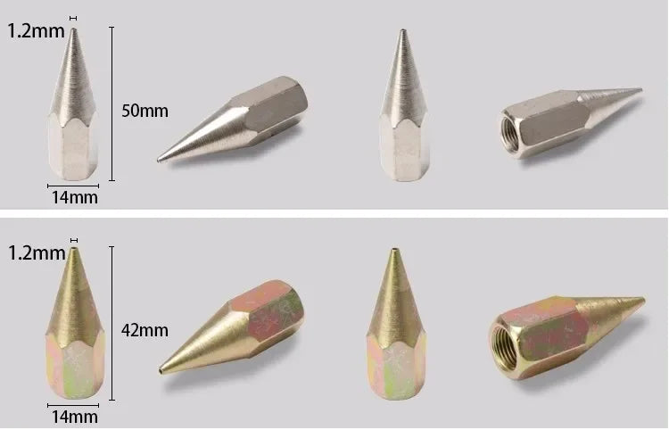 Grease syringe gun squirt nozzle 1/8 thread female copper brass nozzle carbon steel thicken indutry - Image 2