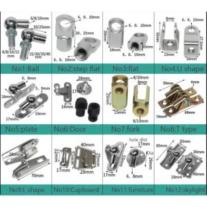 Furniture surport Rod ball rotatable Screw connector Inner - outer M5M6M8M10 cupboard door hinge gas spring Cabinet