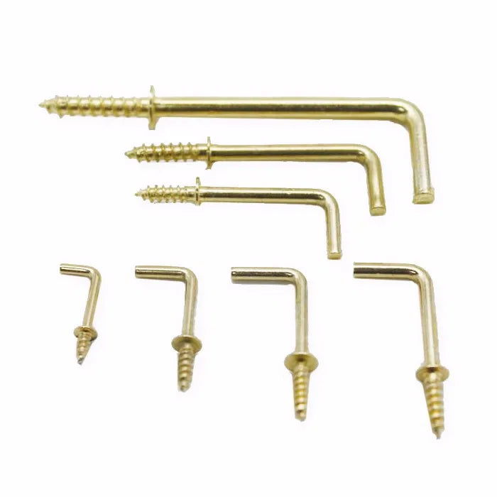 L shape screw 1/2 -2 inch steel hooker hanger self cu plated mirror photo frame screw fastener
