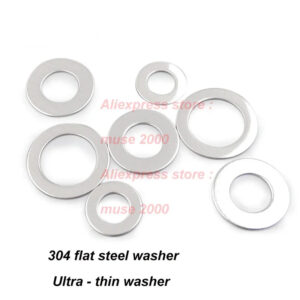 Ultra-thin 304 steel flat washer M3 x 5 6 7x 0.2 0.3 0.5 mm thickness Gap Adjustment washer spacer bolt nut spacer