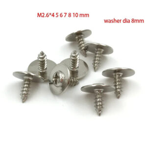 PWA 2.6 *6 8 10 self tapping screw, with 8mm dia washer steel electrinic screw pan head PC fan tablet