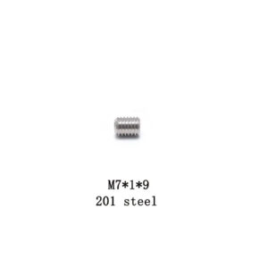 M7*1*9 Stainless Steel 201 Set screw fine pitch 1.0 thread Grub Screws Inner Hex Socket flat point end tip
